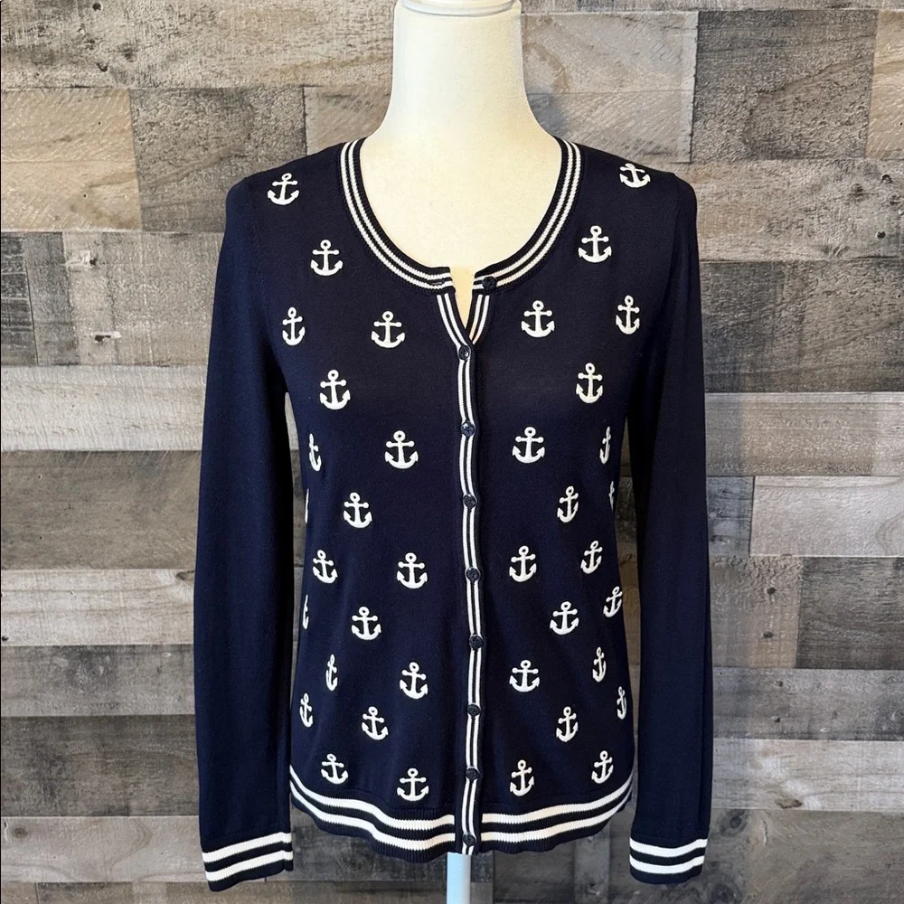 Talbots Nautical Cardigan with anchors Size XS - Picture 15 of 16